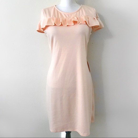 •NEESEE’S DRESSES• NWT Pale Blush Peach Dress - Picture 3 of 8